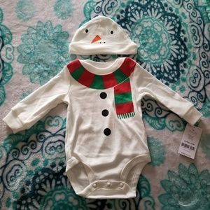 Carter's Snow Man Onesie with Hat